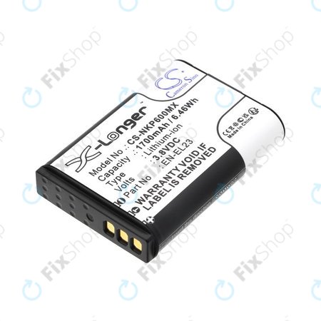 Akkumulátor Nikon Coolpix, 1700mAh, Li-Ion, 3.8V, EN-EL23, HQ