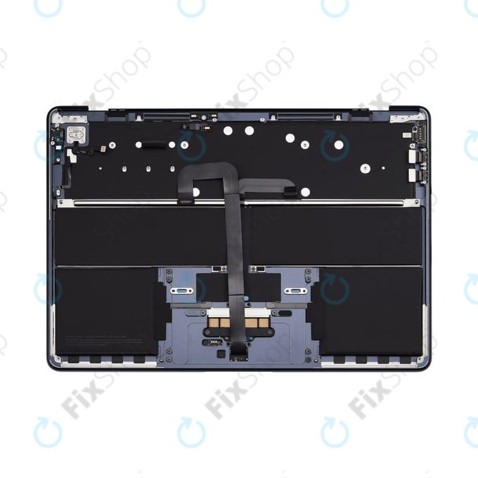 Felső billentyűzetkeret MacBook Air 13", A3113 (2024), US billentyűzettel és akkumulátorral, Midnight, 661-40230, Genuine Apple