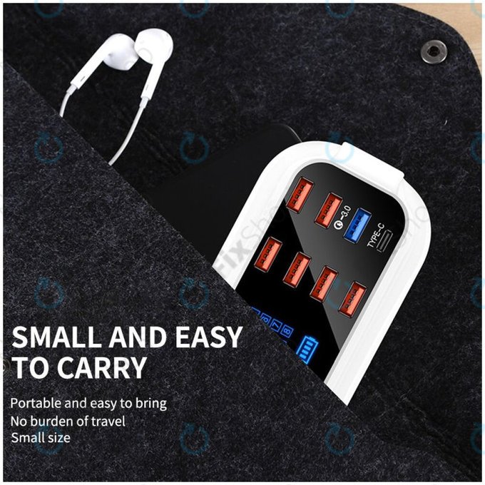 Asometech Model E - USB Charging Station with USB 3.0 & USB-C