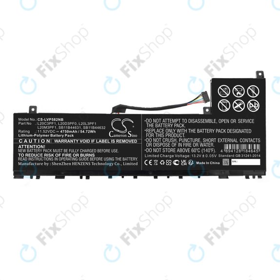 Akkumulátor Lenovo IdeaPad 5 Pro 14ITL6, 4750mAh, Li-Pol, 11.52V, L20C3PF1, HQ