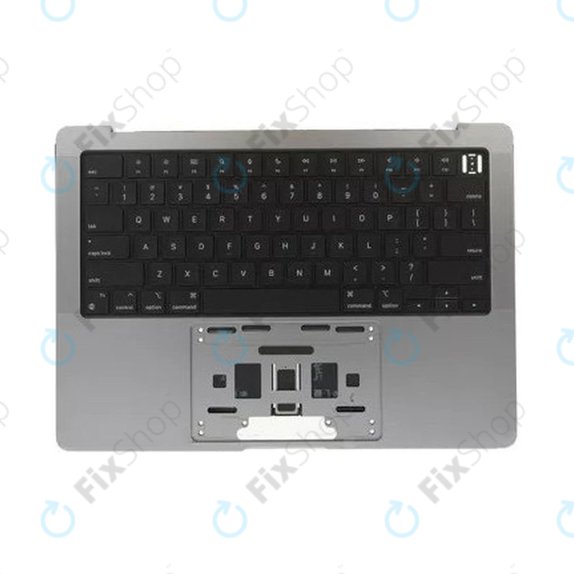 Felső billentyűzetkeret MacBook Pro 14", A2442 (2021), A2779 (2023), US billentyűzettel és akkumulátorral, Space Gray, 661-32210, Genuine Apple