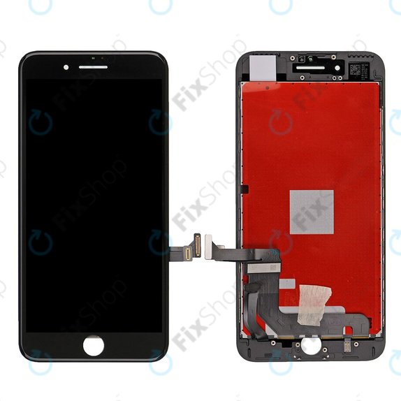 Kijelző iPhone 7 Plus, Black, Érintőüveg kerettel