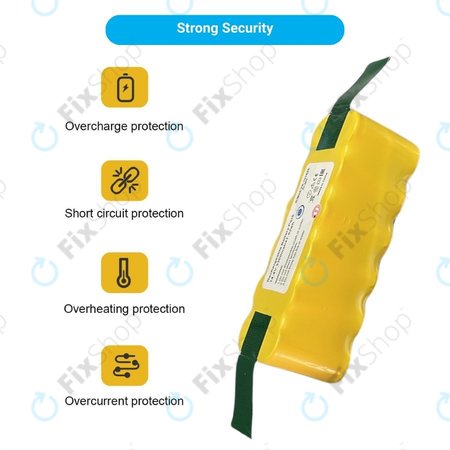 iRobot Roomba 500, 600, 700, 800, 900-series, R3, Scooba 450, Vileda 137173 - Akkumulátor 11702, GD-Roomba-500, VAC-500NMH-33 Ni-MH 14.4V 3300mAh