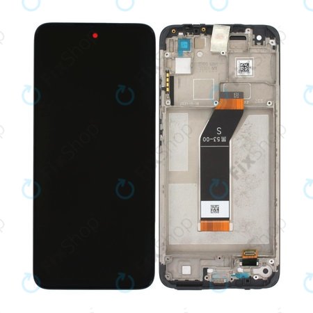 Xiaomi Redmi 10 (2022) - LCD Kijelző + Érintőüveg + Keret (Black) TFT