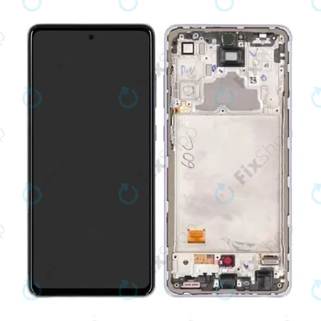 Samsung Galaxy A72 A725F, A726B - LCD Kijelző + Érintőüveg + Keret (Awesome Violet) - GH82-25460C, GH82-25463C, GH82-25624C, GH82-25849C Genuine Service Pack