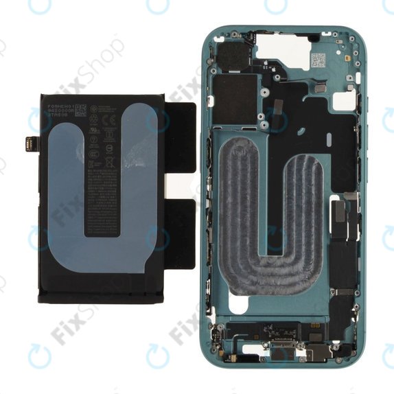 Középső keret akkumulátorral | iPhone 16 | Green | ZD076-00683 | Genuine Apple