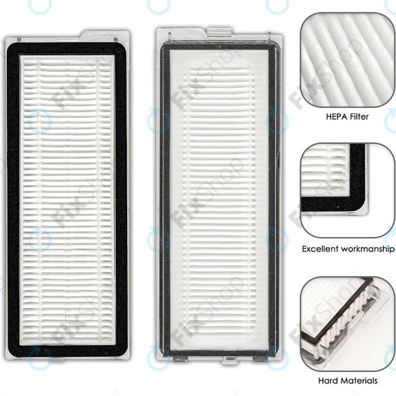 HEPA-szűrő, 2 db Xiaomi Roborock Qrevo Curv, Qrevo Edge, Qrevo MaxV, Qrevo Pro, Qrevo Plus, QV-series