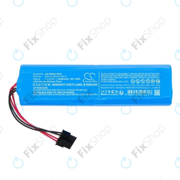 Xiaomi Dreame Bot X30 Ultra, X40 Ultra, X40 Pro Ultra, L30 Ultra, D10s Plus - Akkumulátor R2416-4S2P-HPLS 14.4V Li-Ion 6300mAh HQ