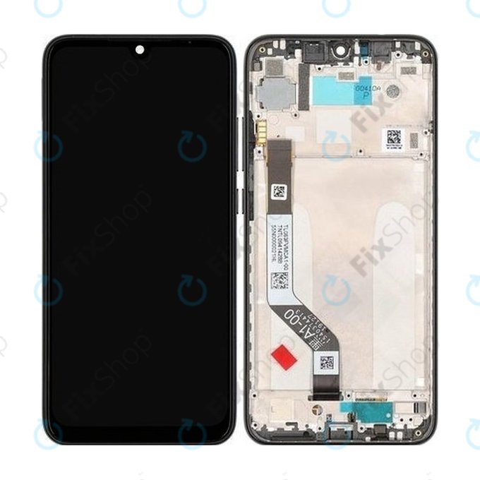 Xiaomi Redmi Note 7 - LCD Kijelző + Érintőüveg + Keret (Black) TFT