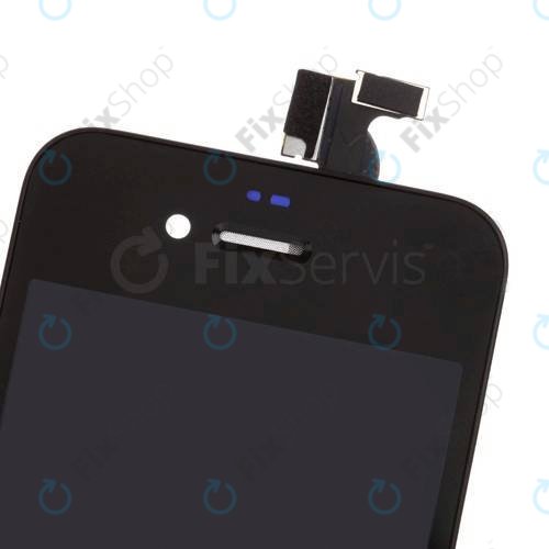 Kijelző iPhone 4S, Black, Érintőüveg kerettel