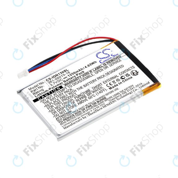 Akkumulátor Garmin Nüvi 1300, 1350, 1370, 1390, 1490, 1250mAh, Li-Pol, 3.7V, 361-00019-16, HQ