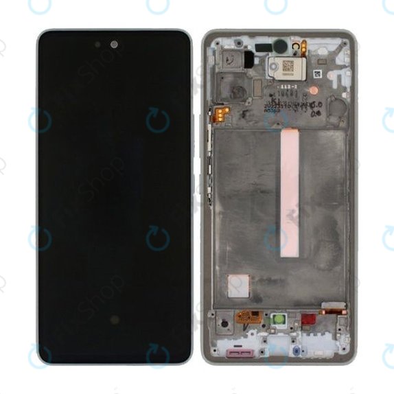Samsung Galaxy A53 A536B - LCD Kijelző + Érintőüveg + Keret (Awesome Black) OLED