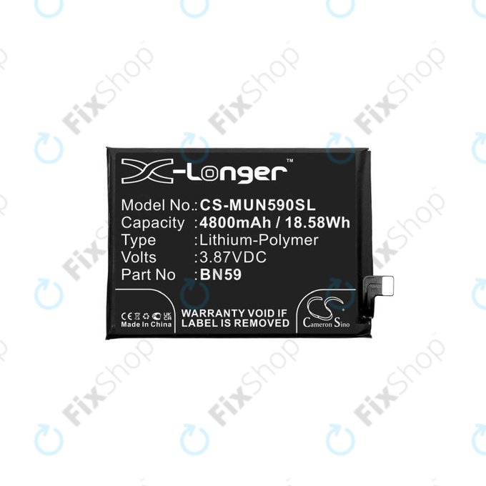 Xiaomi Redmi Note 10 M2101K7AI M2101K7AG, Note 10S M2101K7BG M2101K7BI - Akkumulátor BN59 4800mAh HQ