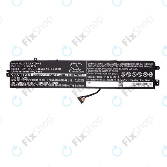 Akkumulátor Lenovo Ideapad 700, Legion Y520, R720, 4050mAh, Li-Ion, 11.1V, L14M3P24, HQ