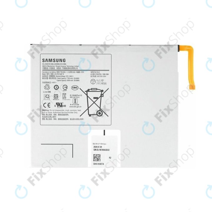 Samsung Galaxy Tab S7 T870, T875, T876B - Akkumulátor 8000mAh EB-BT875ABY- GH43-05028A Genuine Service Pack