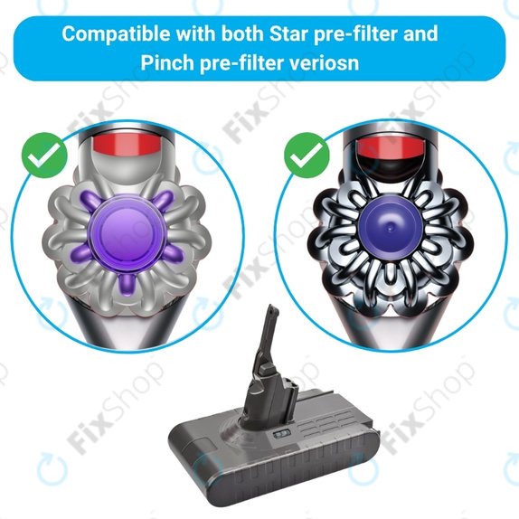 Dyson V8 - Akkumulátor 215681, PM8-US-HFB1497A Li-Ion 21.6V 4000mAh