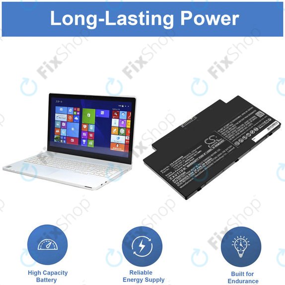 Akkumulátor Fujitsu Lifebook AH77, A556, A3510, U536, 4050mAh, Li-Pol, 10.8V, CP641484-01, HQ