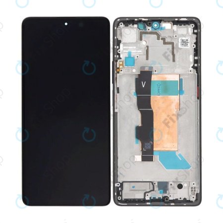Xiaomi Poco F5 23049PCD8G, 23049PCD8I - LCD Kijelző + Érintőüveg + Keret (Black) OLED