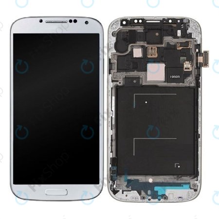 Samsung Galaxy S4 i9505 - LCD Kijelző + Érintőüveg + Keret (White Frost) OLED