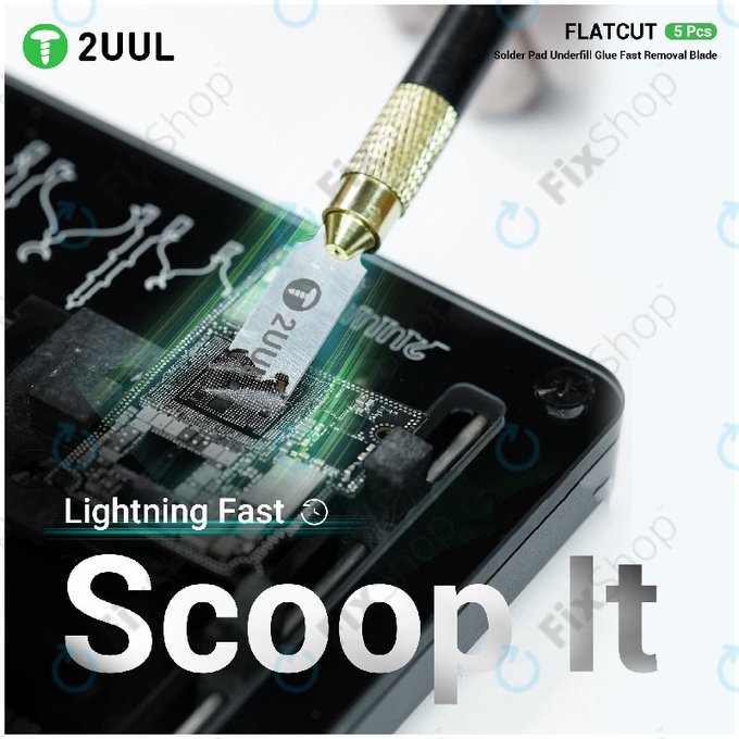 Underfill ragasztó eltávolító penge, lapos vágású, 2UUL DA28, 5db/csomag