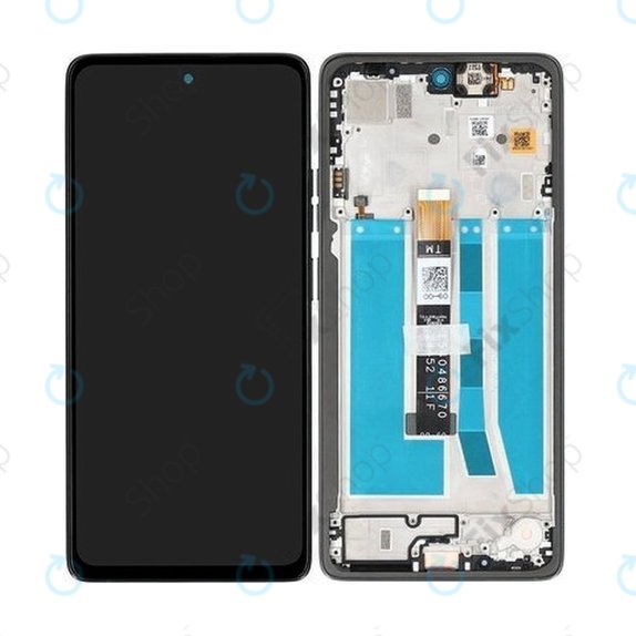 Motorola Moto G75 5G XT2437-2 - LCD Kijelző + Érintőüveg + Keret (Black) TFT