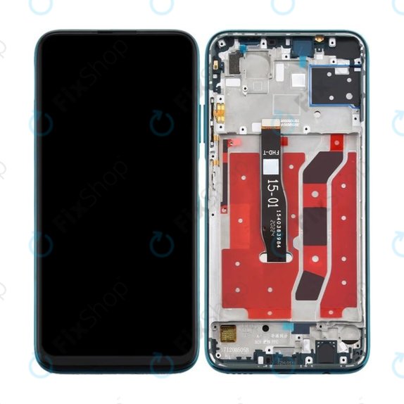 Huawei P40 Lite - LCD Kijelző + Érintőüveg + Keret (Crush Green) TFT
