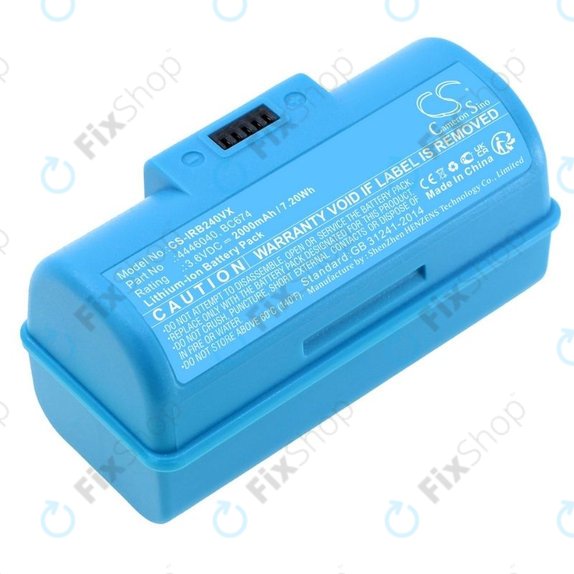 iRobot Braava Jet 240, 241, 244, 245, Mopping Robot - Akkumulátor 4446040, BC674 Li-Ion 3.6V 2000mAh HQ
