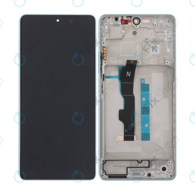 Xiaomi Redmi Note 13 5G 2312DRAABC - LCD Kijelző + Érintőüveg + Keret (Ocean Teal) TFT