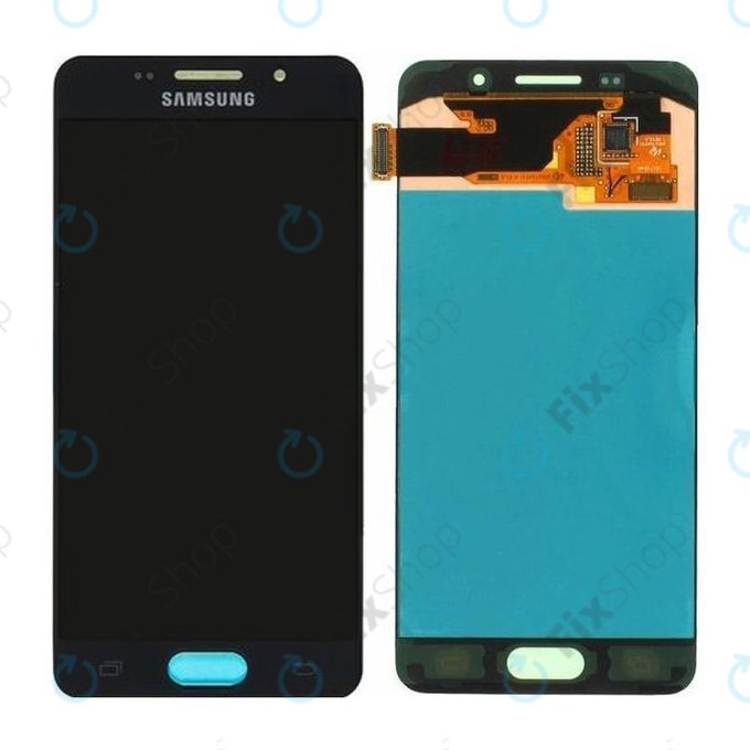 Samsung Galaxy A3 A310F (2016) - LCD Kijelző + Érintőüveg (Black) - GH97-18249B, GH97-19803B Genuine Service Pack