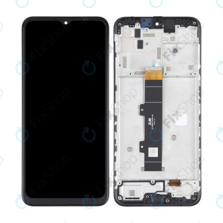 Motorola Moto G30 XT2129 - LCD Kijelző + Érintőüveg + Keret (Phantom Black) TFT