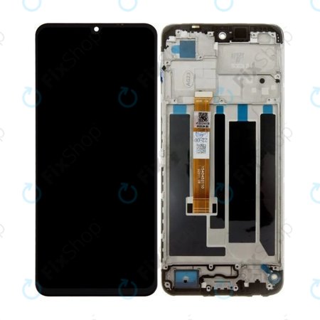 Realme C53 RMX3760 - LCD Kijelző + Érintőüveg + Keret (Mighty Black) TFT