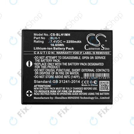 Akkumulátor Olympus E-M1, 2250mAh, Li-Ion, 7.4V, BLH-1, HQ