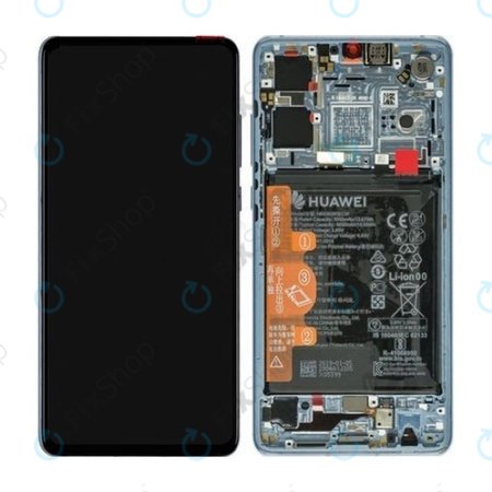 Huawei P30 - LCD Kijelző + Érintőüveg + Keret + Akkumulátor (Breathing Crystal) - 02352NLP, 02354HMF, 02354KUB Genuine Service Pack