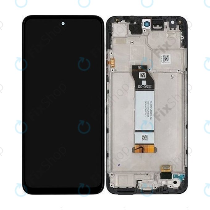 Xiaomi Redmi Note 10 5G - LCD Kijelző + Érintőüveg + Keret (Graphite Gray) - 5600020K1900 Genuine Service Pack