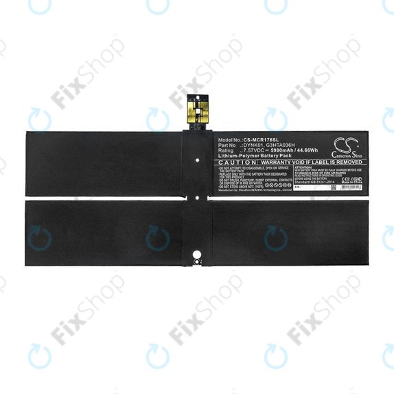 Akkumulátor Microsoft Surface 1769, Microsoft Surface 1782, 5900mAh, Li-Pol, 7.57V, DYNK01, HQ