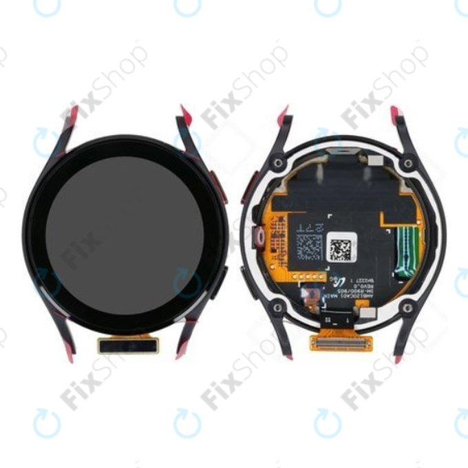 Samsung Galaxy Watch 5 40mm R900 - LCD Kijelző + Érintőüveg + Keret (Graphite) - GH82-30040A Genuine Service Pack