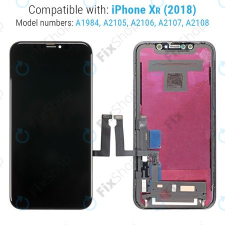 Apple iPhone XR - LCD Kijelző + Érintőüveg + Keret - 661-11232 Genuine Service Pack