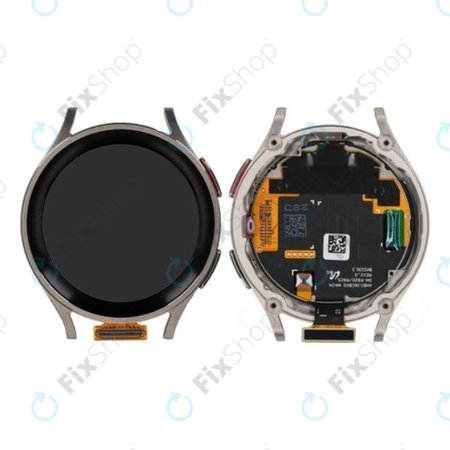 Samsung Galaxy Watch 5 Pro 45mm R925 - LCD Kijelző + Érintőüveg + Keret (Gray Titanium) - GH82-30045A Genuine Service Pack