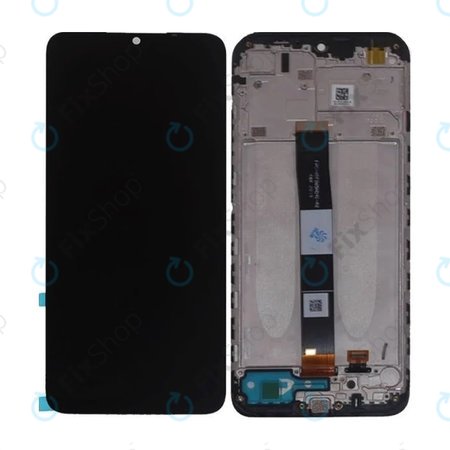 Xiaomi Redmi 9A - LCD Kijelző + Érintőüveg + Keret (Black) TFT