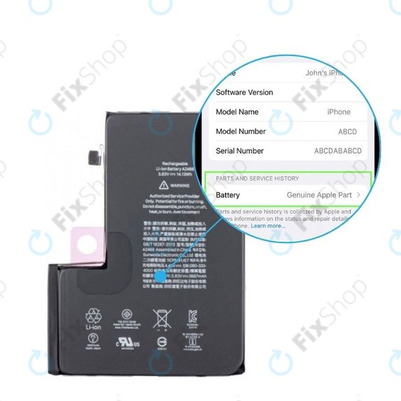 Akkumulátor | iPhone 12 Pro Max | 661-18428 | 3687mAh | Genuine Apple