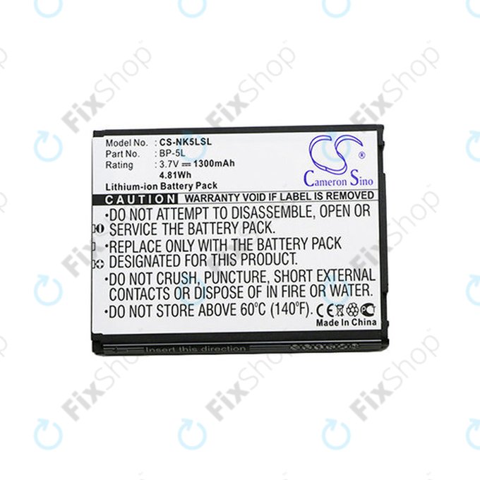 Akkumulátor Nokia 7710, 9500, E61, E62, N92, N800, 1300mAh, Li-Ion, 3.7V, BP-5L, HQ