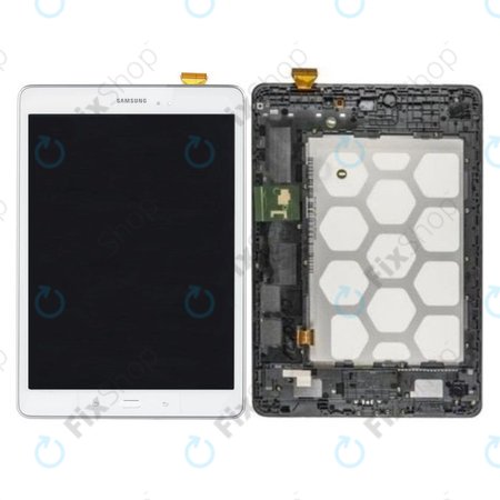 Samsung Galaxy Tab A 9.7 T555 - LCD Kijelző + Érintőüveg + Keret (White) - GH97-17424C Genuine Service Pack