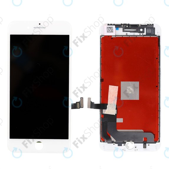 Kijelző iPhone 8 Plus, White, Érintőüveg kerettel, Refurbished