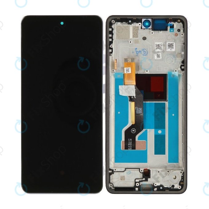 Kijelző Motorola Moto G86 5G, Érintőüveg kerettel, Cosmic Sky, 5D68C30475, Genuine Service Pack