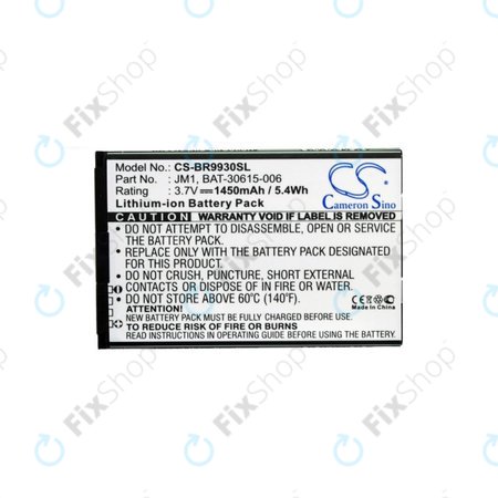 Blackberry Bold 9790, Bold Touch 9900 - Akkumulátor BAT-30615-006 1450mAh HQ