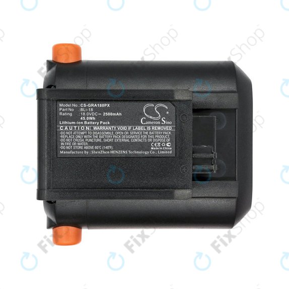 Akkumulátor Gardena Accu Hedge, Accujet, Comfortcut Li-18, Easycut, Trimmer Easycut Li-18, 2500mAh, Li-Ion, 18V, BLi-18, HQ