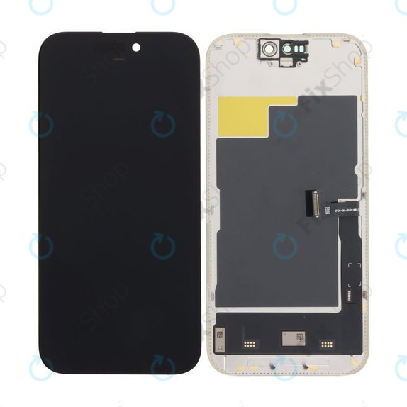 Kijelző Soft OLED 120Hz iPhone 15 Pro, Érintőüveg kerettel, FixPremium