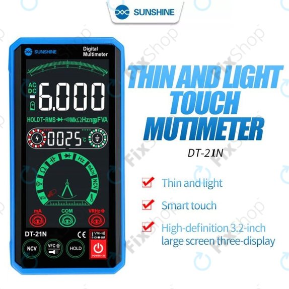 Sunshine DT-21N - Érintőképernyős Digitális Multiméter