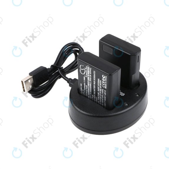 2 db Akkumulátor töltővelNikon Coolpix P7000, P7700, D3100, D3200, D5100, 1030mAh, Li-Ion, 7.4V, EN-EL14, HQ