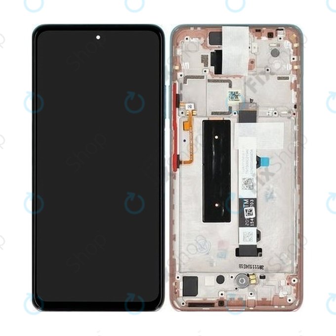 Xiaomi Mi 10T Lite 5G - LCD Kijelző + Érintőüveg + Keret (Rose Gold Beach) - 5600050J1700 Genuine Service Pack
